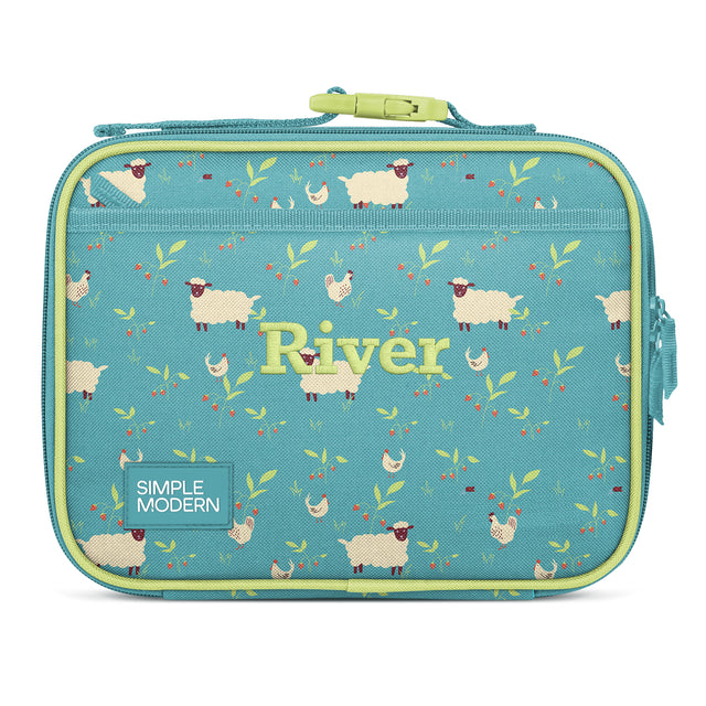 Teal insulated lunch box personalized with Teal insulated lunch box personalized with