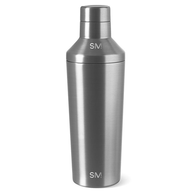Brushed stainless steel silver product with white SM branding and text elements Brushed stainless steel silver product with white SM branding and text elements