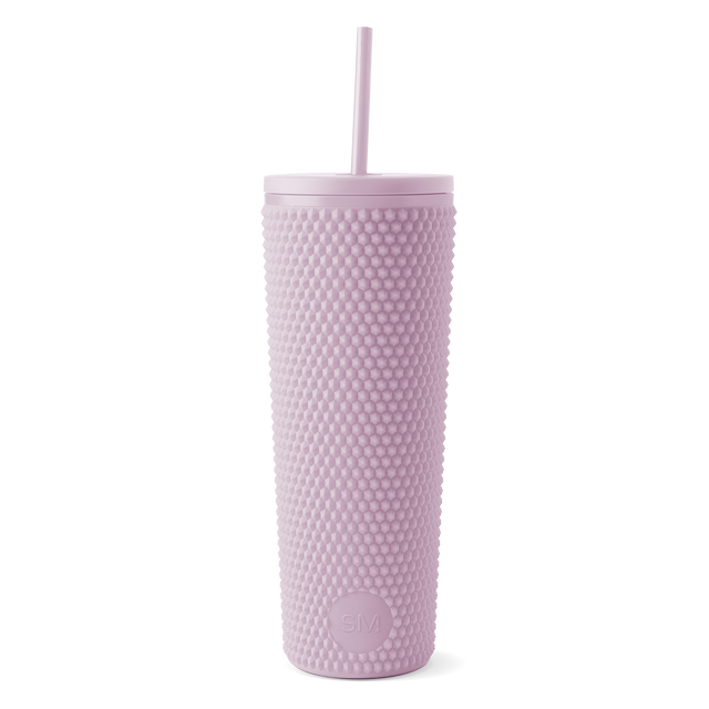 Dusty lilac mauve pink tumbler on white background Dusty lilac mauve pink tumbler on white background