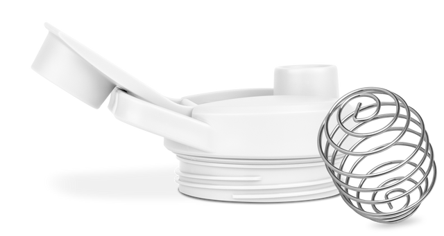 White stainless steel whisk on bright white background White stainless steel whisk on bright white background