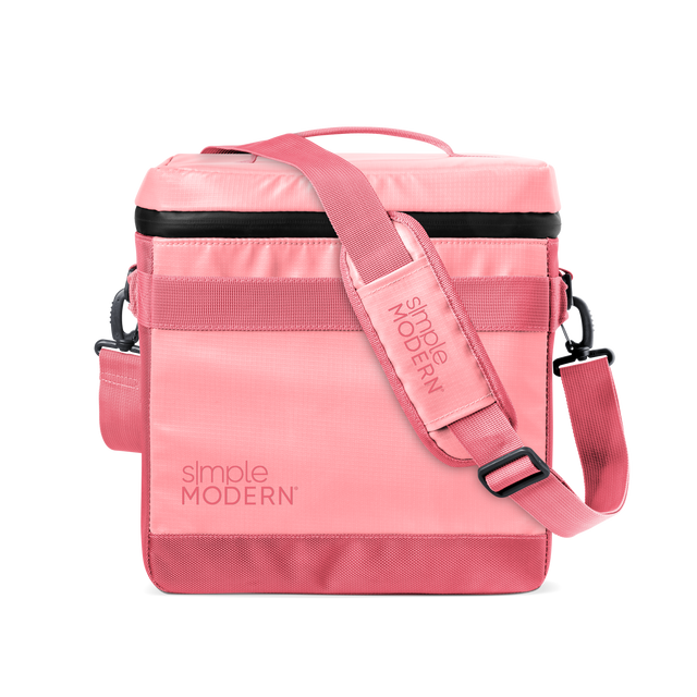 Pink and black minimalist design with soft pastel to coral tones, horizontal stripe detail, and metal hardware accents Pink and black minimalist design with soft pastel to coral tones, horizontal stripe detail, and metal hardware accents