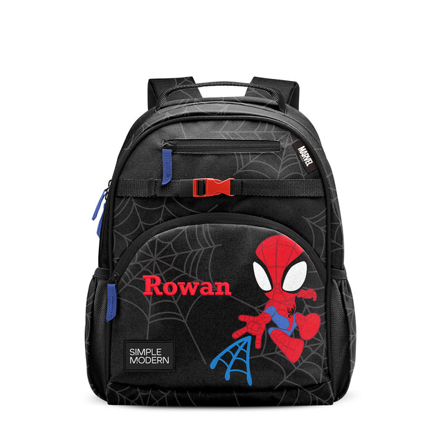 Black children's backpack with Spider-Man character graphic and Black children's backpack with Spider-Man character graphic and