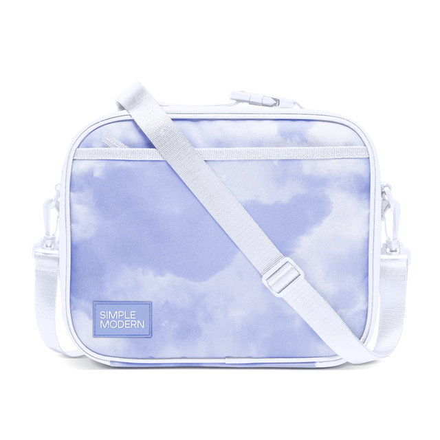 Soft periwinkle blue and white bag with cloud-like pattern in lavender, light purple, and pale blue watercolor effect Soft periwinkle blue and white bag with cloud-like pattern in lavender, light purple, and pale blue watercolor effect