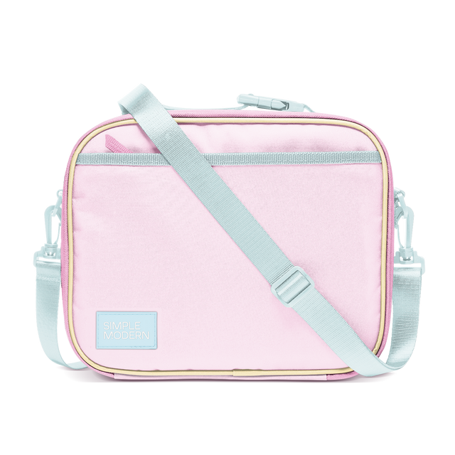 Soft pastel pink shoulder bag with pale sage green or light blue-gray shoulder strap Soft pastel pink shoulder bag with pale sage green or light blue-gray shoulder strap