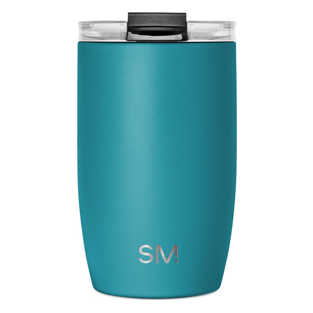 Vibrant teal tumbler with transparent plastic sections, HRV-SK-12-MAUI model in medium size. Vibrant teal tumbler with transparent plastic sections, HRV-SK-12-MAUI model in medium size.