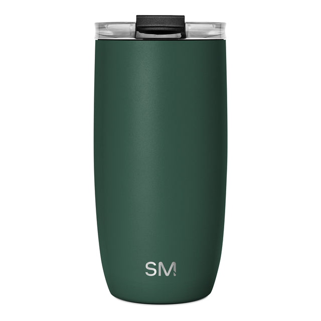 Matte forest green tumbler with clear transparent top accent pieces and black matte lid Matte forest green tumbler with clear transparent top accent pieces and black matte lid
