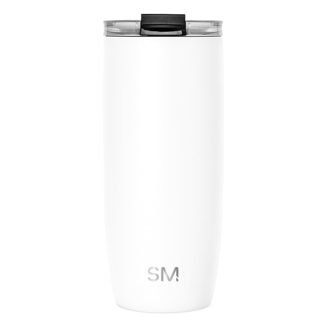 White cylindrical tumbler with matte finish on clean background White cylindrical tumbler with matte finish on clean background