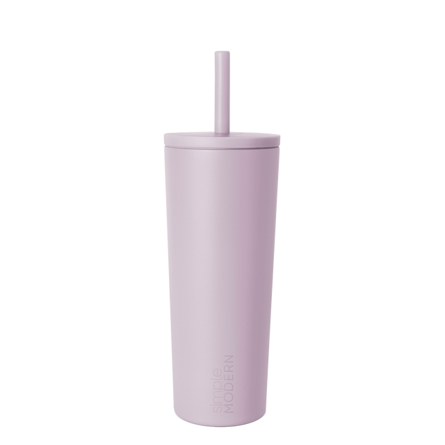 Lavender tumbler with matte finish on white background Lavender tumbler with matte finish on white background