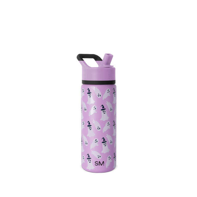 Lavender purple bottle with black handle and mid-section stripe, featuring a flip-top lid. Product image shown against white background. Lavender purple bottle with black handle and mid-section stripe, featuring a flip-top lid. Product image shown against white background.