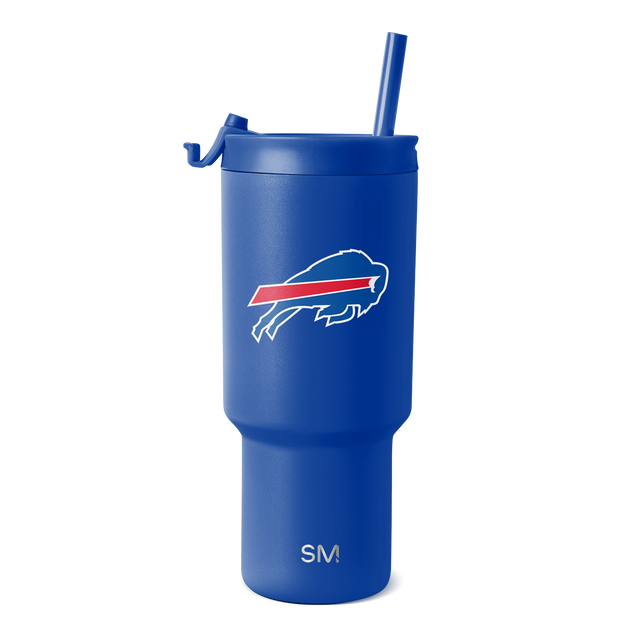 Royal blue insulated water bottle with cylindrical tumbler design, tapered base, and narrower mid-section. Modern drinkware for hot and cold beverages. Royal blue insulated water bottle with cylindrical tumbler design, tapered base, and narrower mid-section. Modern drinkware for hot and cold beverages.