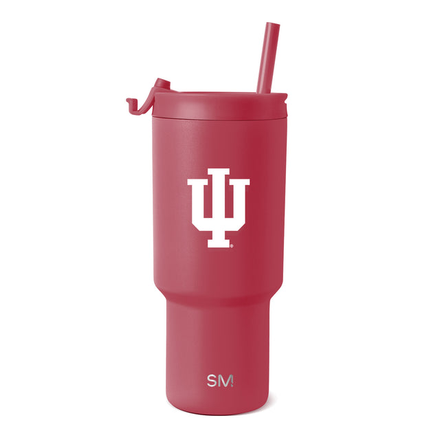 Burgundy matte finish tumbler with cylindrical shape and light reflections on white background Burgundy matte finish tumbler with cylindrical shape and light reflections on white background