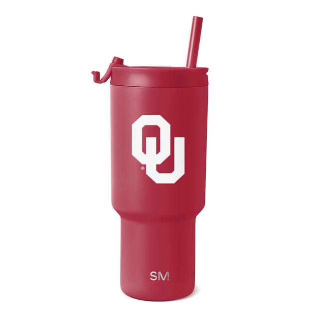 Crimson red matte tumbler with matching red straw and Simple Modern logo Crimson red matte tumbler with matching red straw and Simple Modern logo