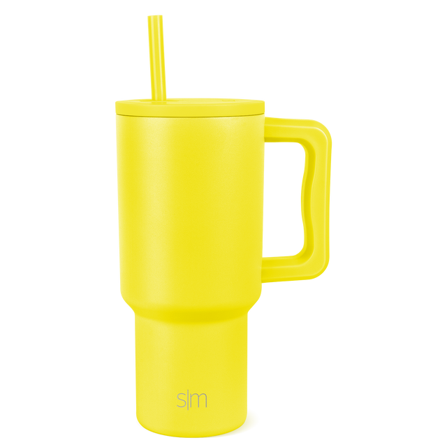 Bright yellow canary Tracker water bottle with modern minimalist design, featuring a clean cylindrical shape with a secure cap, displayed against a white background. Bright yellow canary Tracker water bottle with modern minimalist design, featuring a clean cylindrical shape with a secure cap, displayed against a white background.