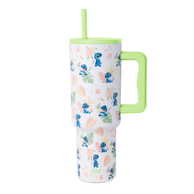 White insulated drink tumbler with lime green lid, handle, and straw, featuring a subtle decorative pattern and soft finish design. White insulated drink tumbler with lime green lid, handle, and straw, featuring a subtle decorative pattern and soft finish design.