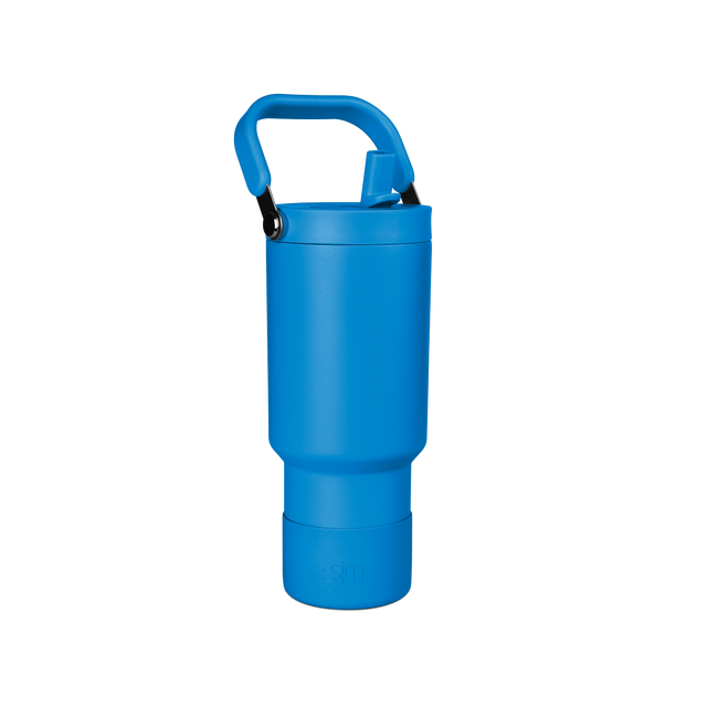 Bright blue modern drinkware with sleek minimalist design Bright blue modern drinkware with sleek minimalist design