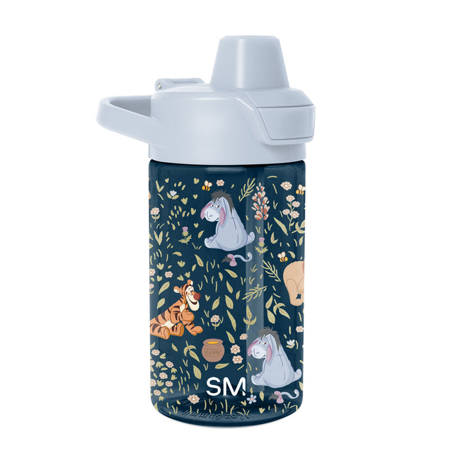 Dark navy water bottle with white lid and spout, featuring a contrasting color-block design for easy identification and hydration on-the-go. Dark navy water bottle with white lid and spout, featuring a contrasting color-block design for easy identification and hydration on-the-go.