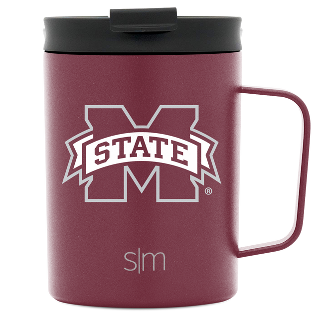 Deep burgundy ceramic mug with charcoal gray lid and handle, featuring a rich, sophisticated design with strong color contrast Deep burgundy ceramic mug with charcoal gray lid and handle, featuring a rich, sophisticated design with strong color contrast