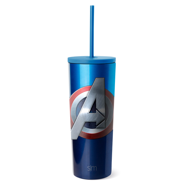 Blue ombre tumbler with color-blocked design transitioning from bright blue at top to navy blue at bottom, featuring a circular emblem at center. Blue ombre tumbler with color-blocked design transitioning from bright blue at top to navy blue at bottom, featuring a circular emblem at center.