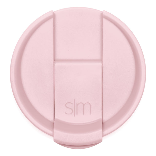 Soft pale pink flip-top lid against white background Soft pale pink flip-top lid against white background