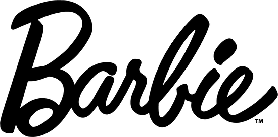 Barbie logo in black text on white background