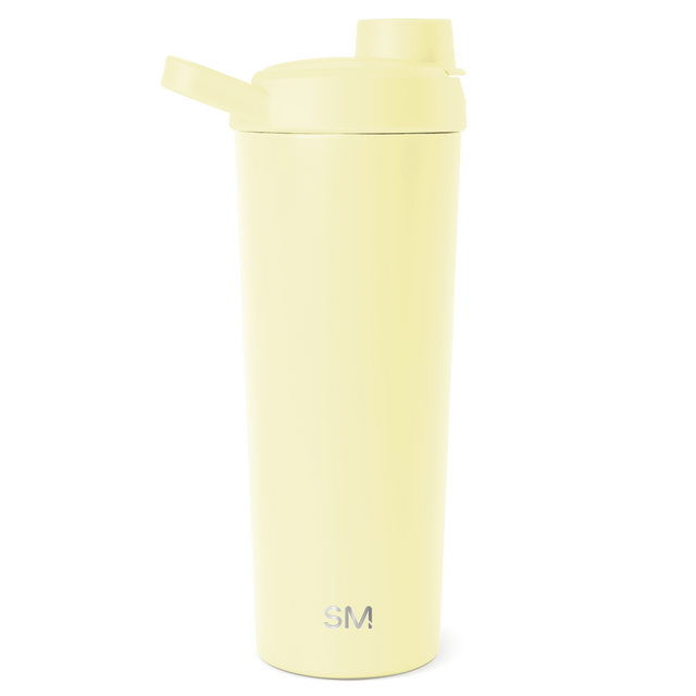 Pale yellow relay with cream undertones on white background