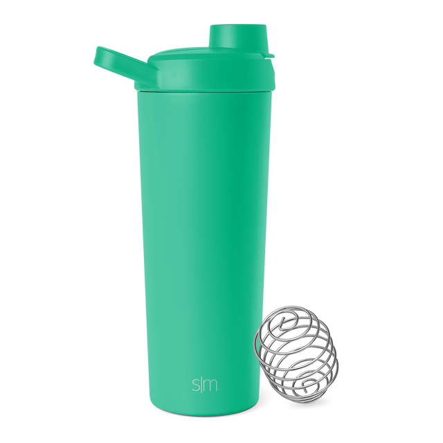 Mint green relay-style shaker with silvery metallic gray ball, modern design product image for CLS-RLY-24-OPL model