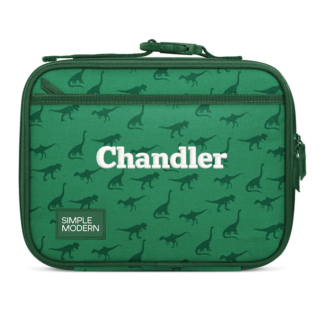 Personalized green lunch bag named 