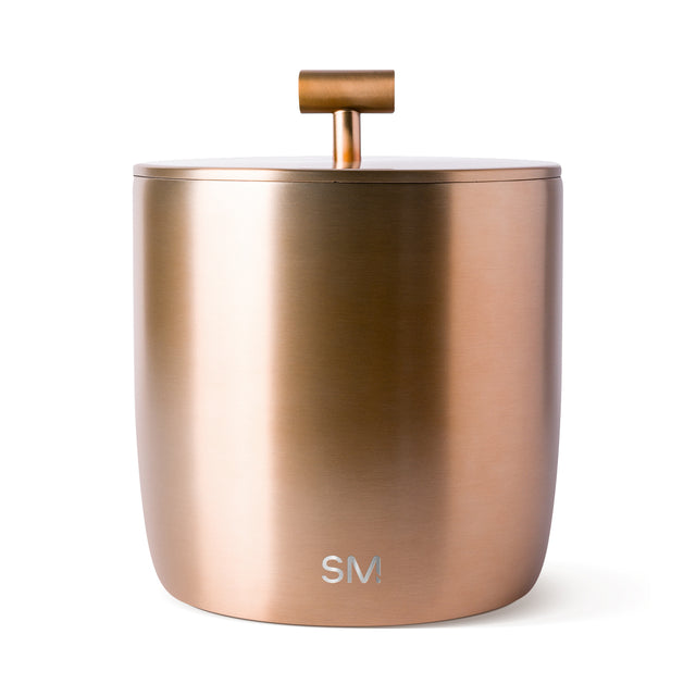Rose gold metallic product with brushed finish and light reflections, champagne gold tones throughout