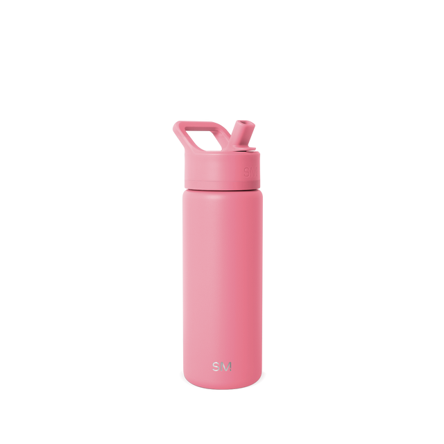 Medium pink sleeveless dress or tank top on white background